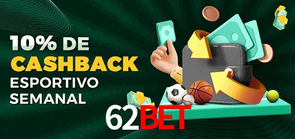 10% de bônus de cashback na 62bet